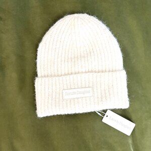 NWT Ribbed Favorite Daughter THE LOGO PATCH RIB BEANIE - retails $68
